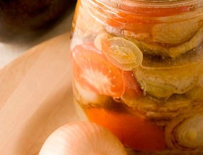 Закуска из баклажанов с помидорами